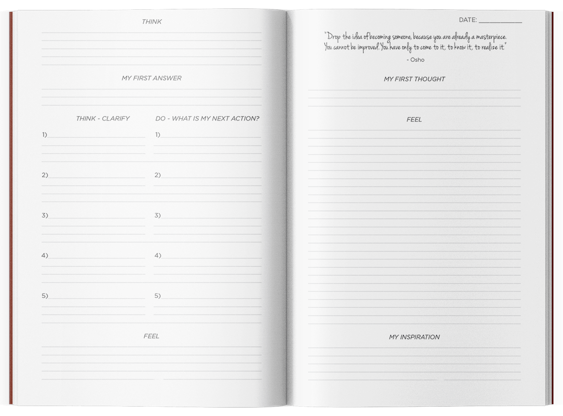 Feel Think Do Journal - Left Hand