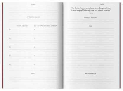 Feel Think Do Journal - Left Hand