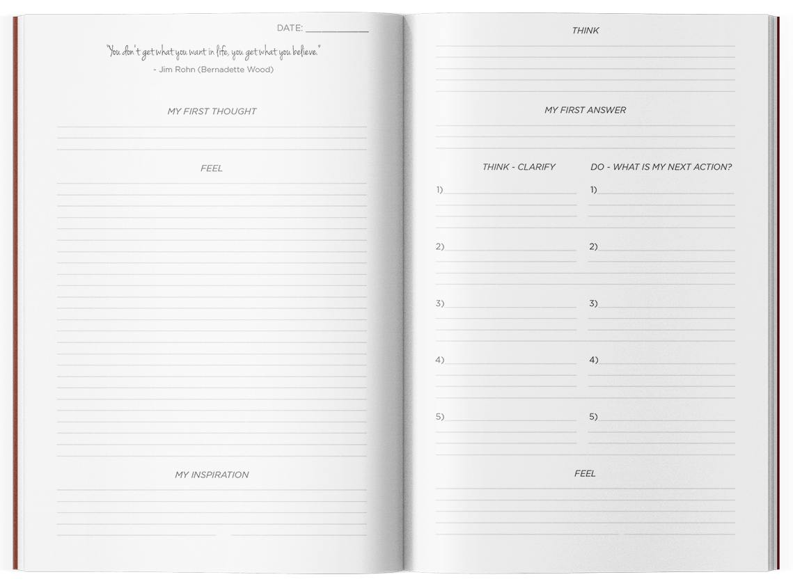 Feel Think Do Journal - Right Hand