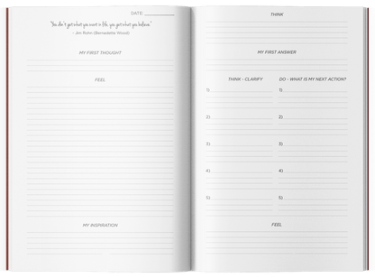 Feel Think Do Journal - Right Hand